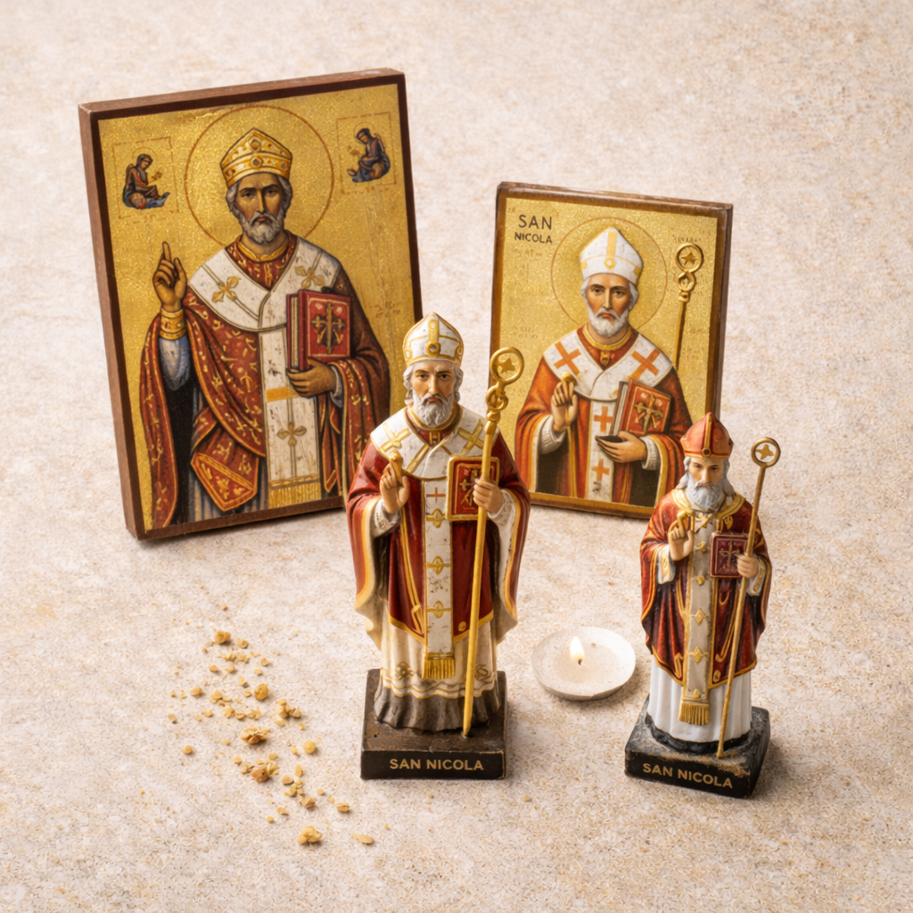 Icone e statuette di San Nicola