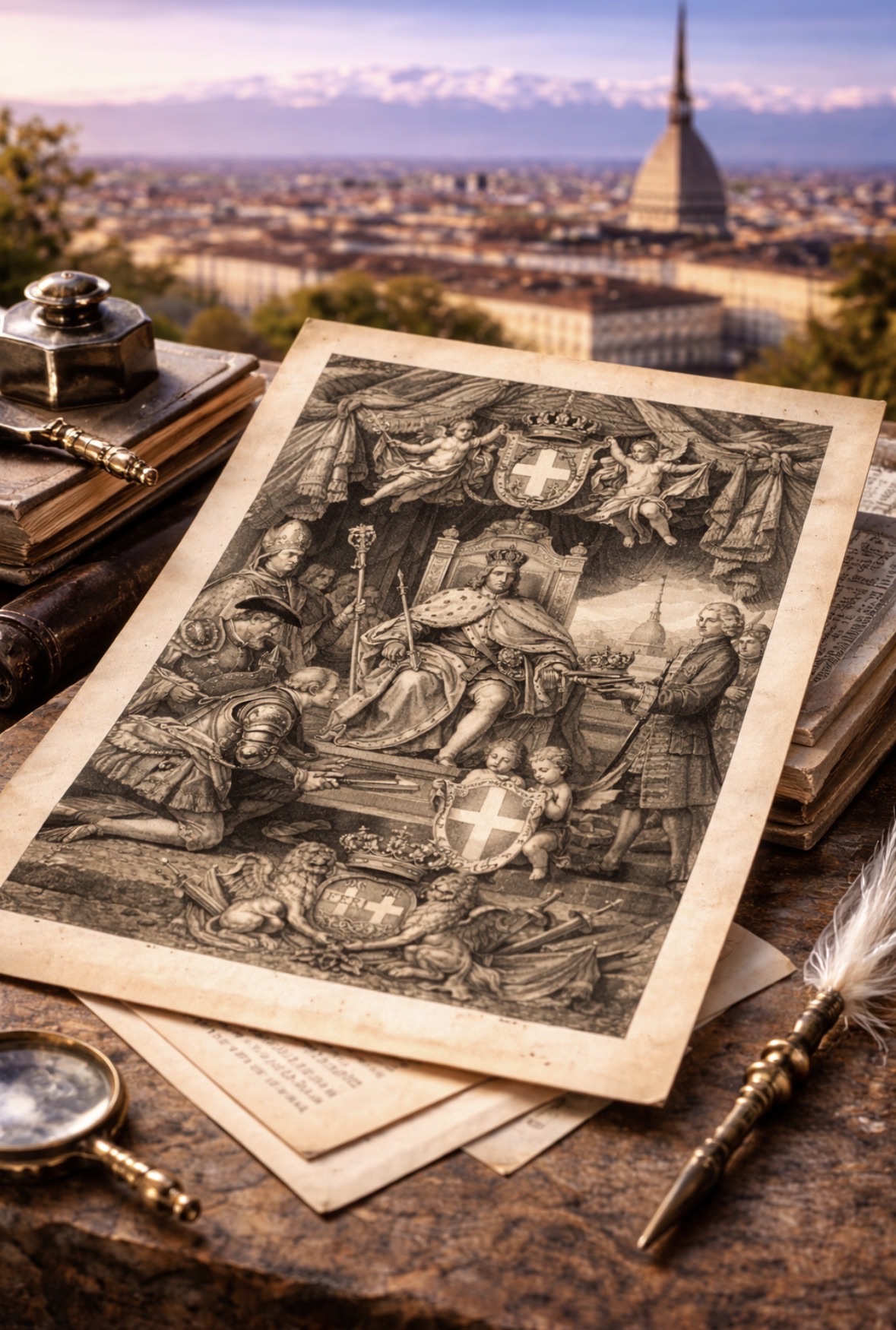 Stampa o incisione storica sabauda