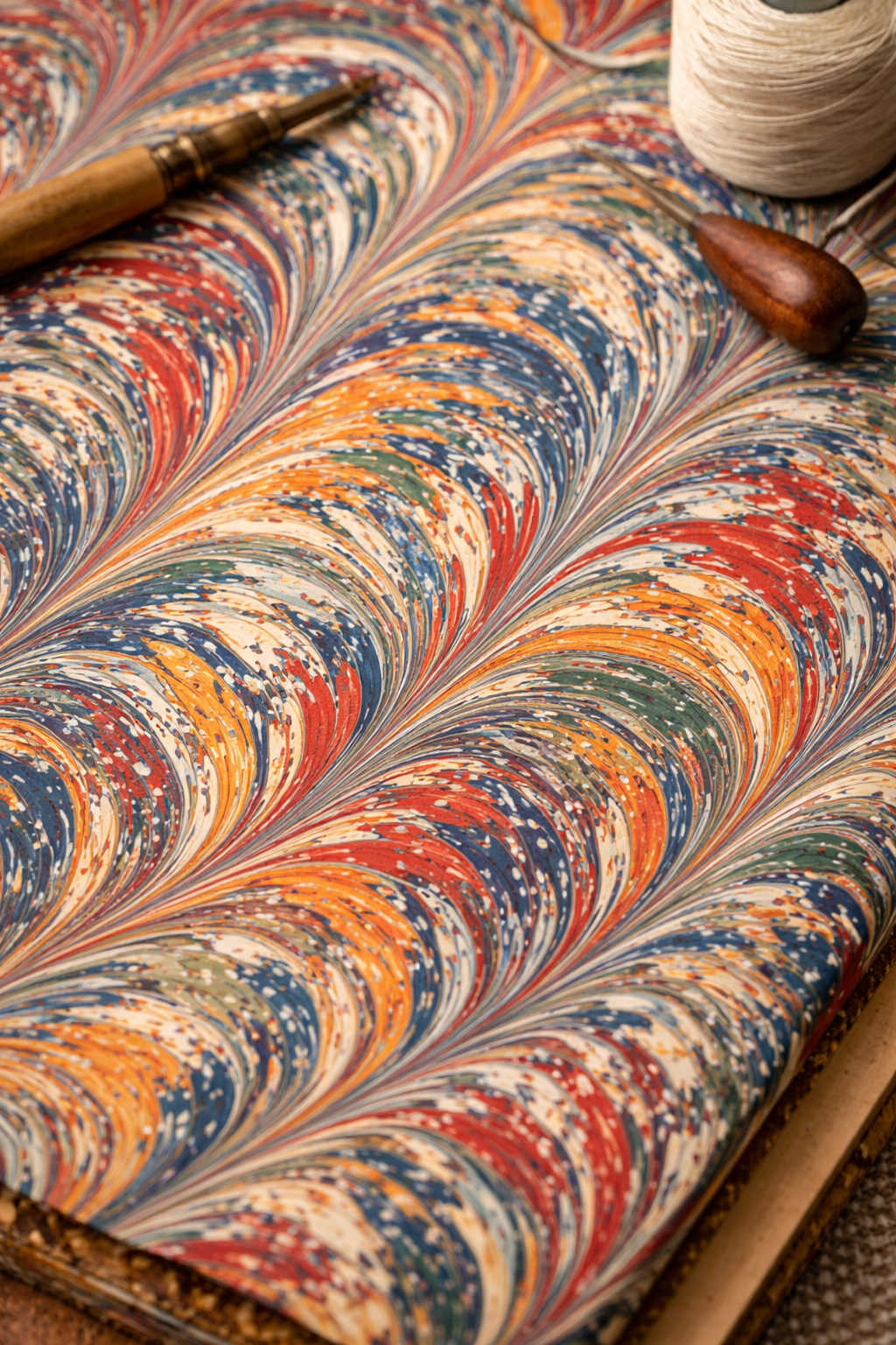 Carta marmorizzata da legatoria torinese