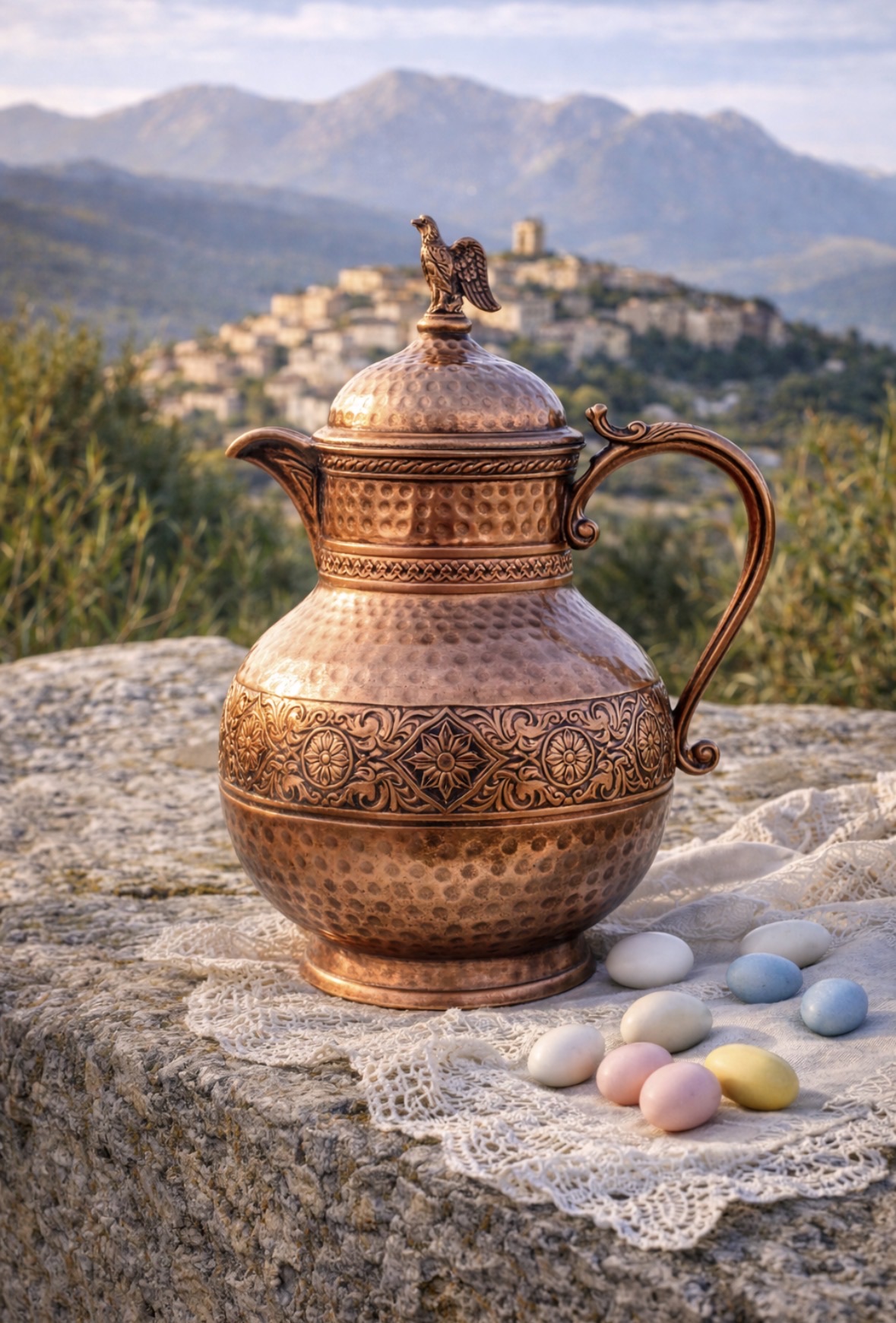 Oggetto in rame battuto della tradizione aquilana