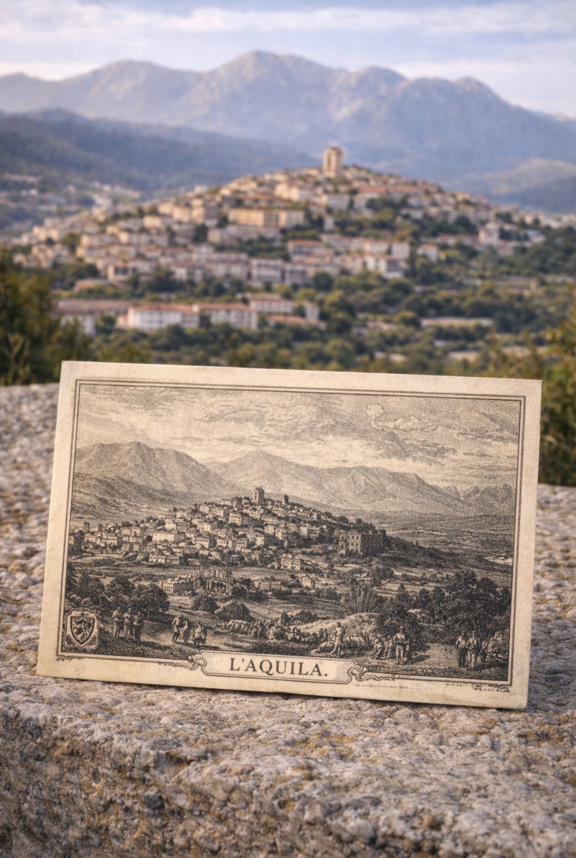 Stampa o incisione storica dell’Aquila