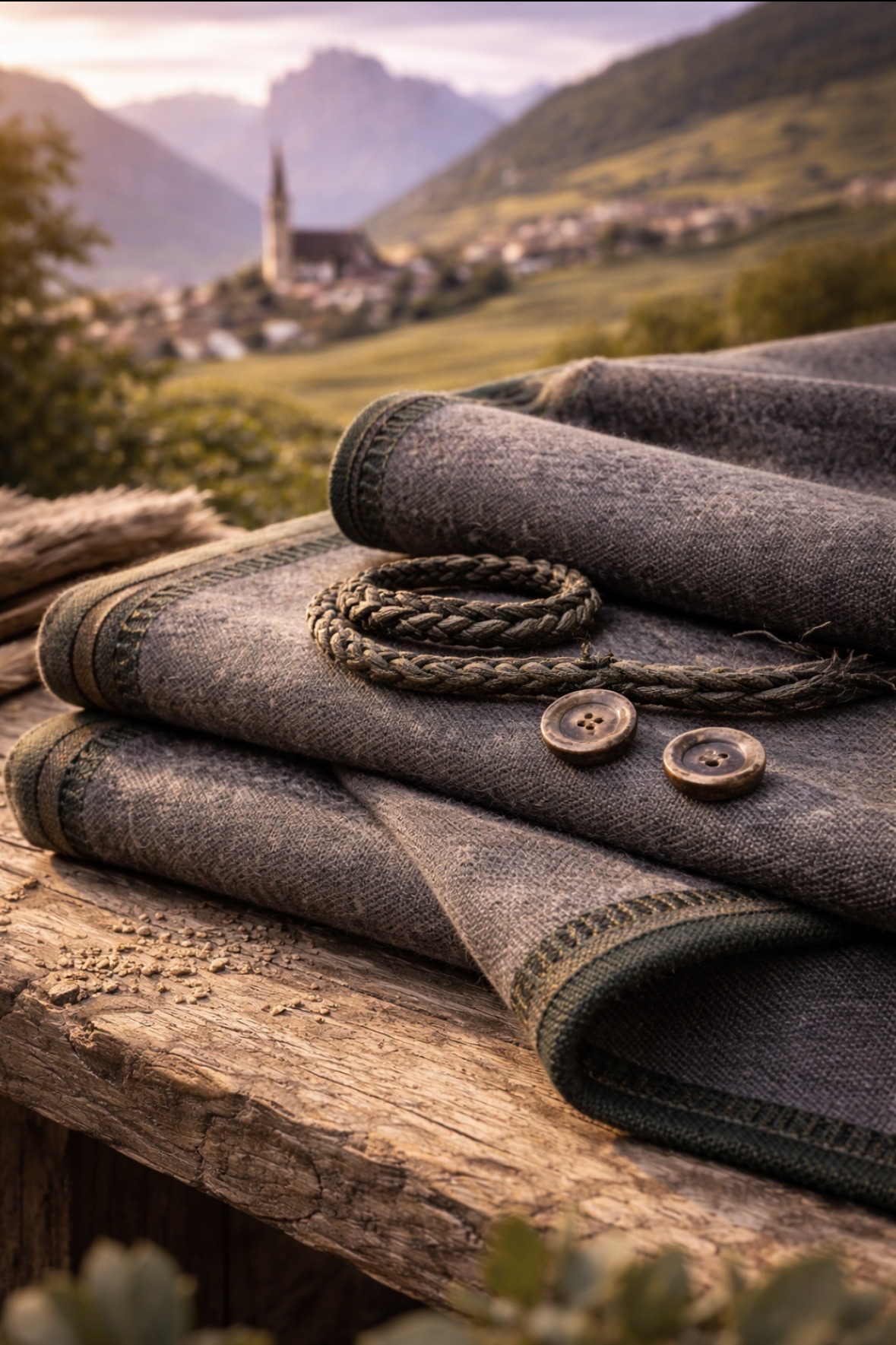 Tessuto in loden sobrio dell’area bolzanina