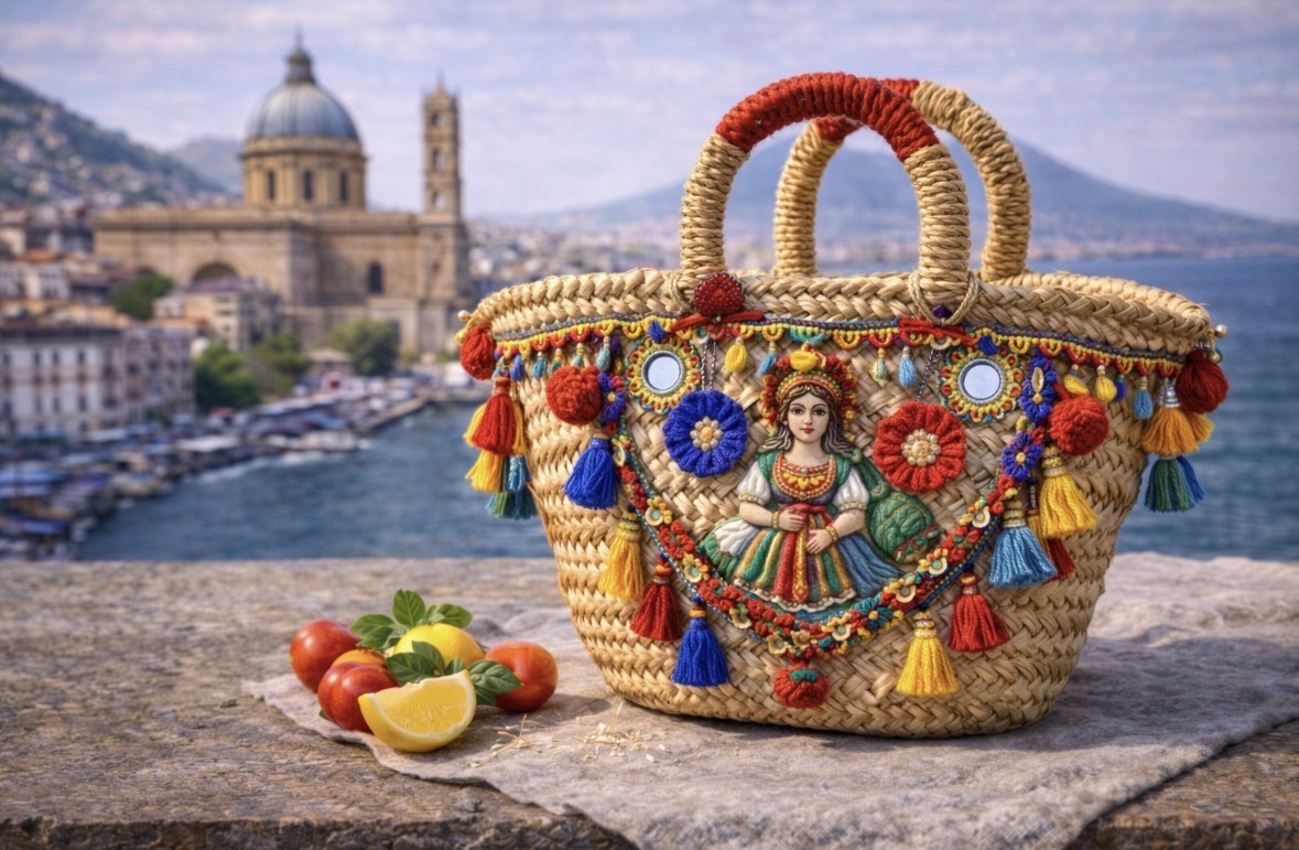 Woven Sicilian coffa