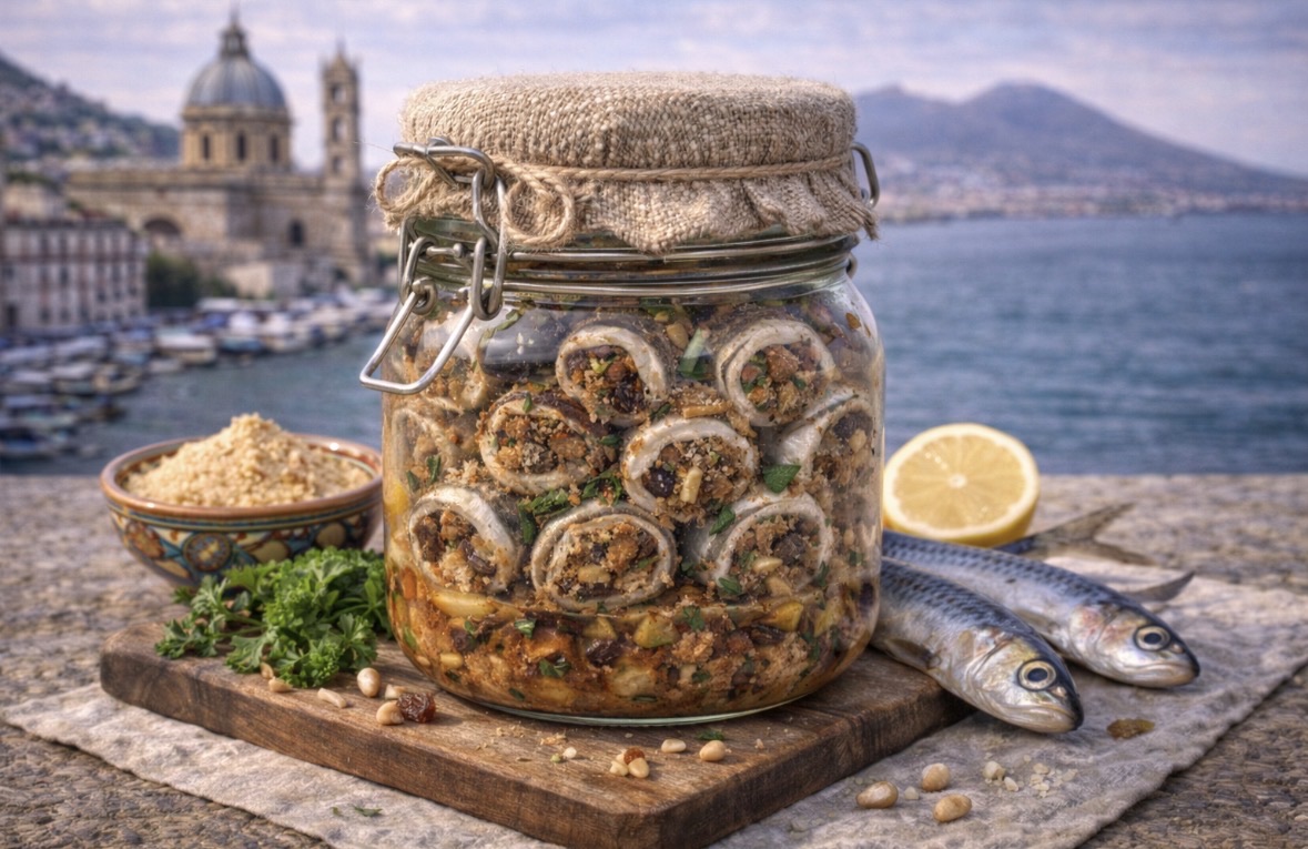 Sarde a beccafico (traditional preserve)