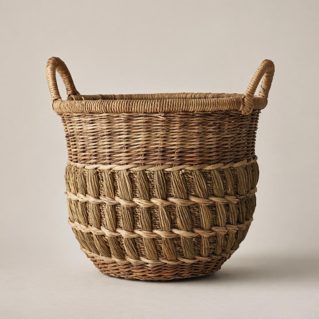 Cesti intrecciati in vimini e ginestra — authentic souvenir of Catanzaro