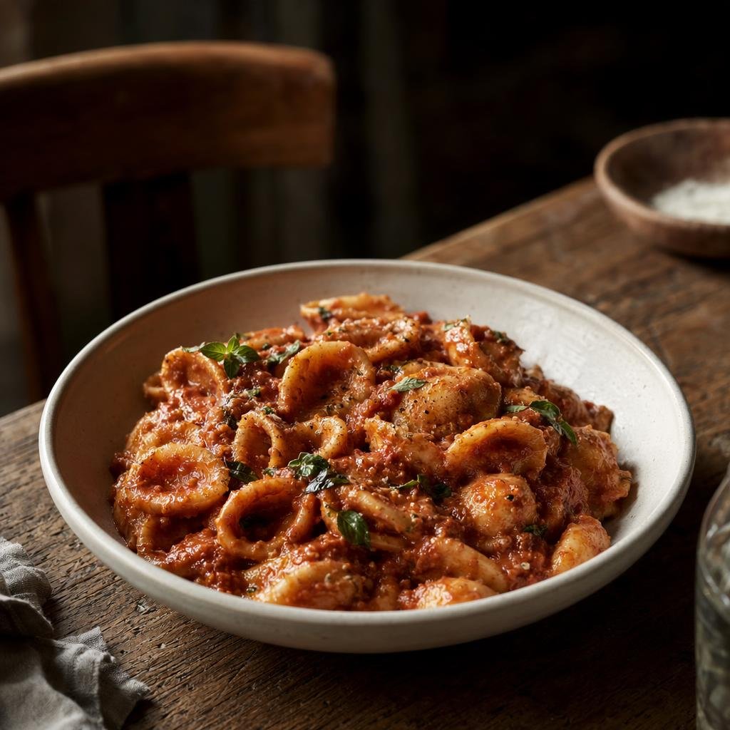Orecchiette con la ricotta forte — piatto tipico di Lecce