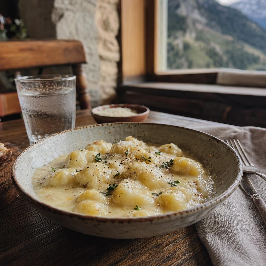 Gnocchi alla bava — Typical dish of Aosta