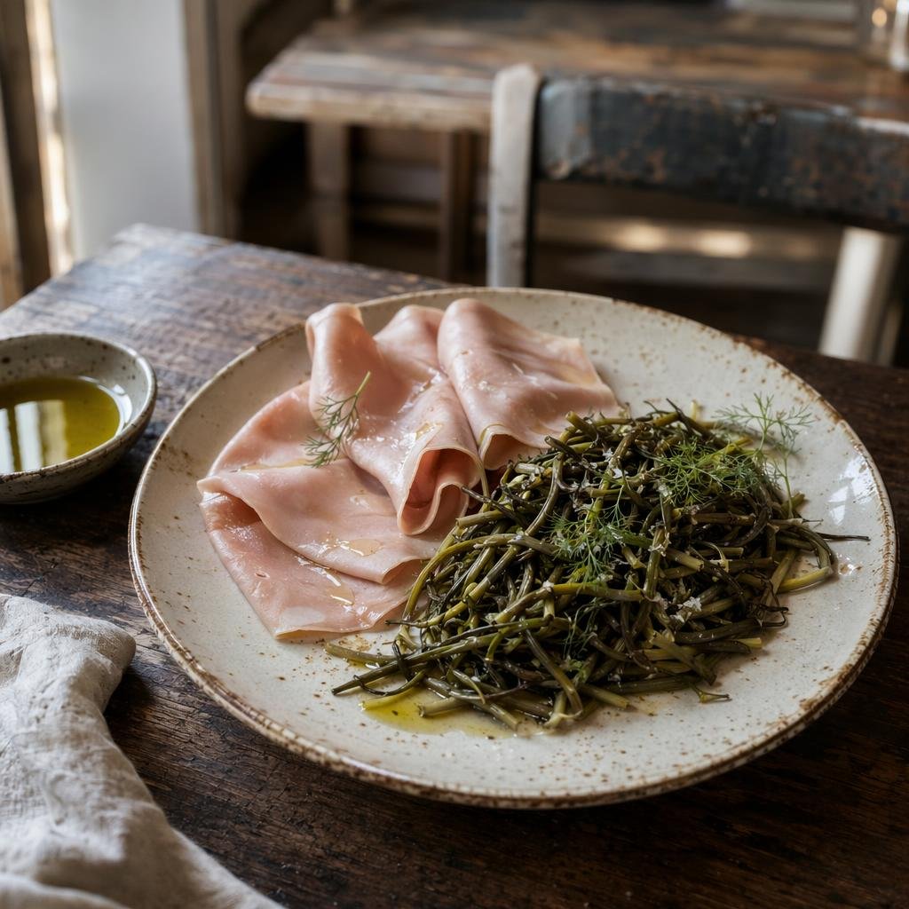 Paccasassi con mortadella — piatto tipico di Ancona