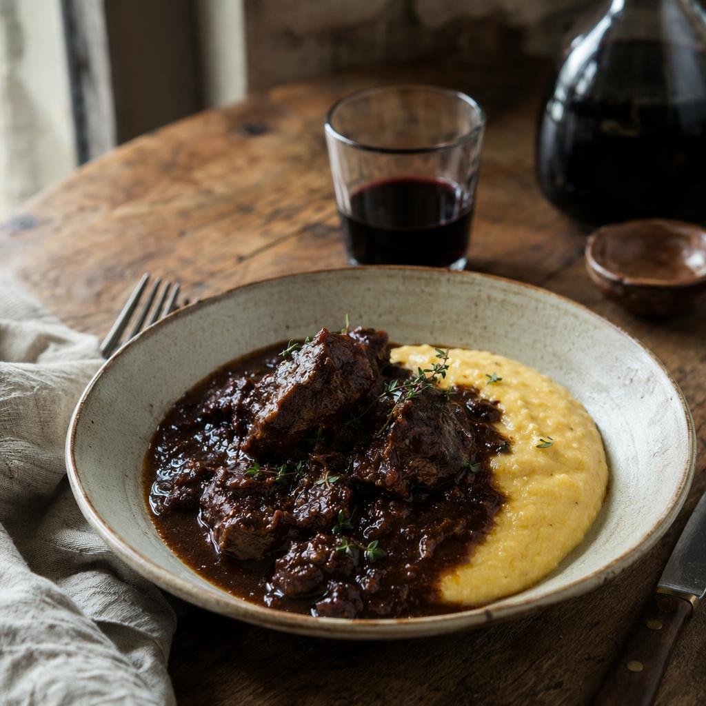 Pastissada de Caval con polenta — piatto tipico di Verona