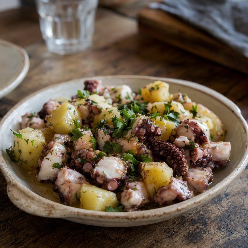 Polpo alla algherese con patate — piatto tipico di Alghero