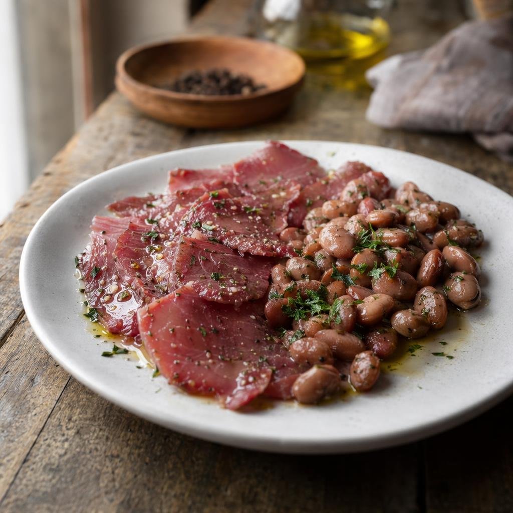 Carne salada e fasoi — piatto tipico di Trento