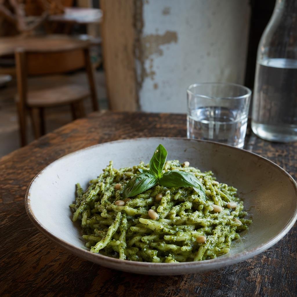 Trofie al pesto — piatto tipico di Genova