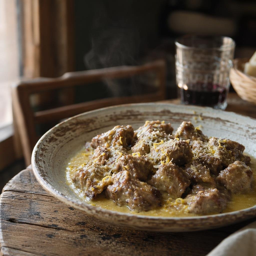 Agnello cacio e ovo — piatto tipico di L'Aquila