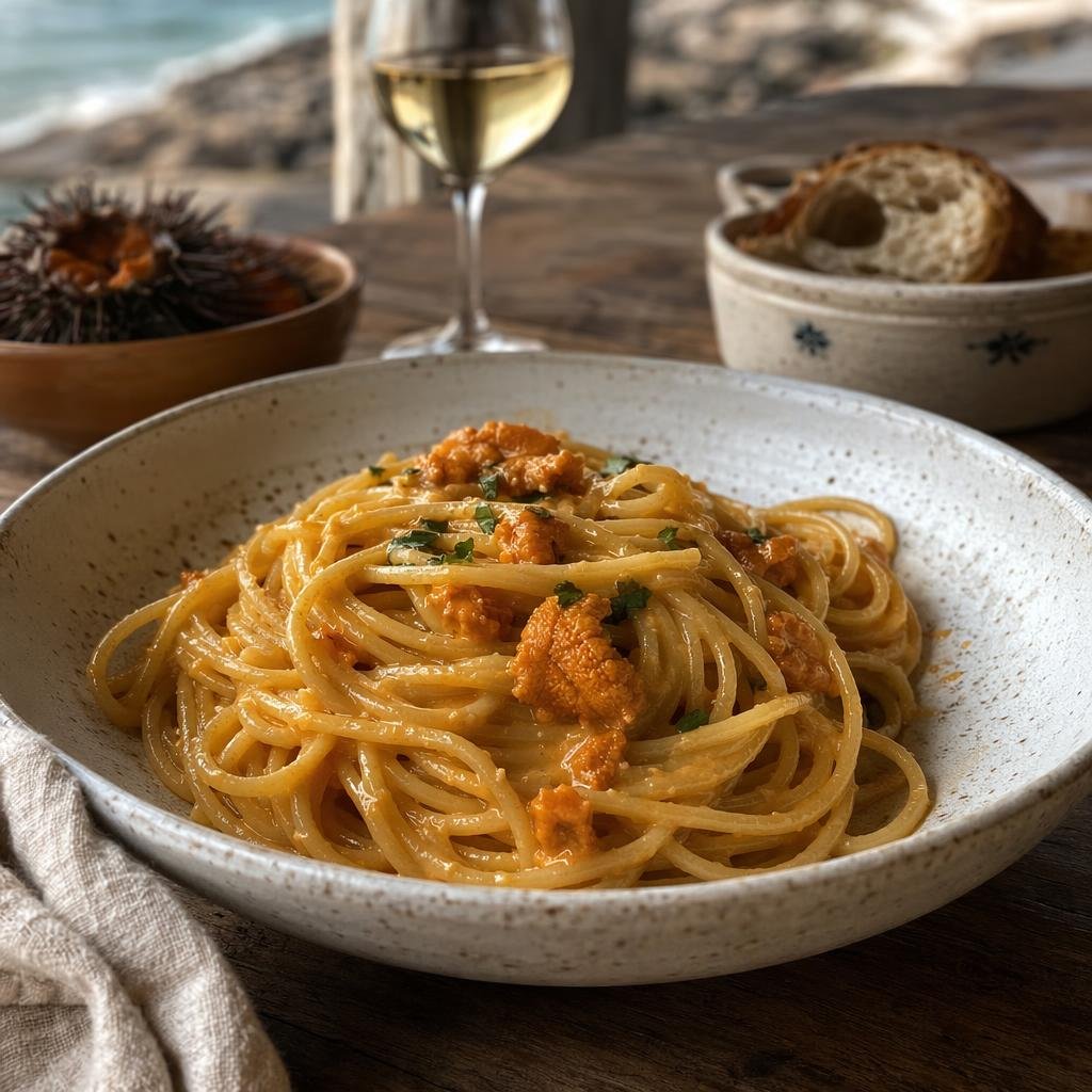 Spaghetti ai ricci di mare — piatto tipico di Alghero