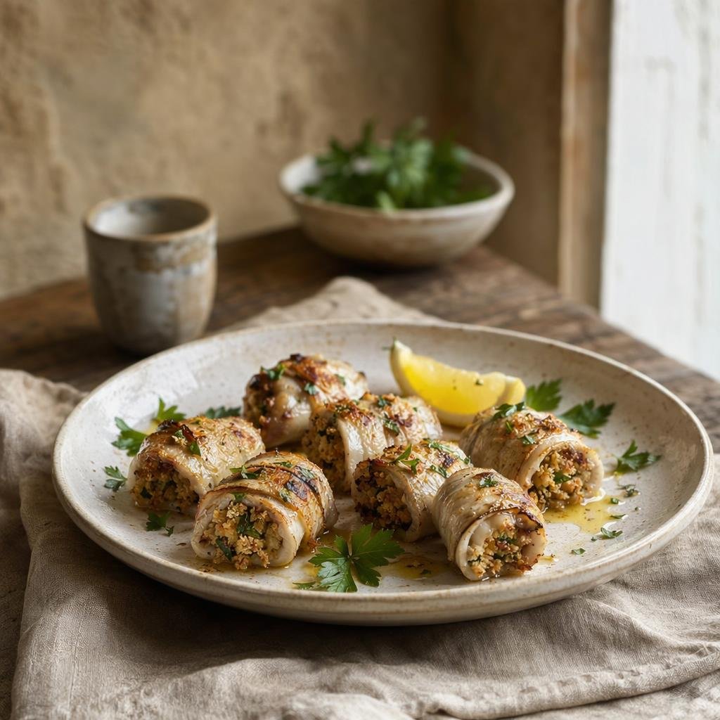 Involtini di pesce spada alla siciliana — piatto tipico di Agrigento