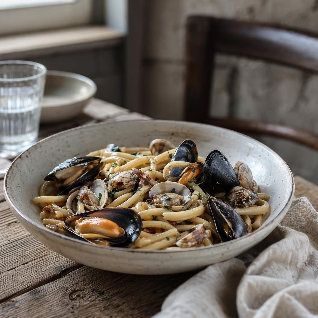 Scialatielli ai frutti di mare — piatto tipico di Amalfi