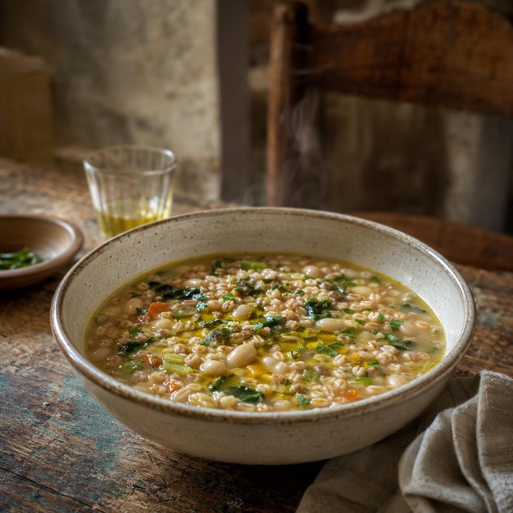 Zuppa di farro umbra — piatto tipico di Perugia