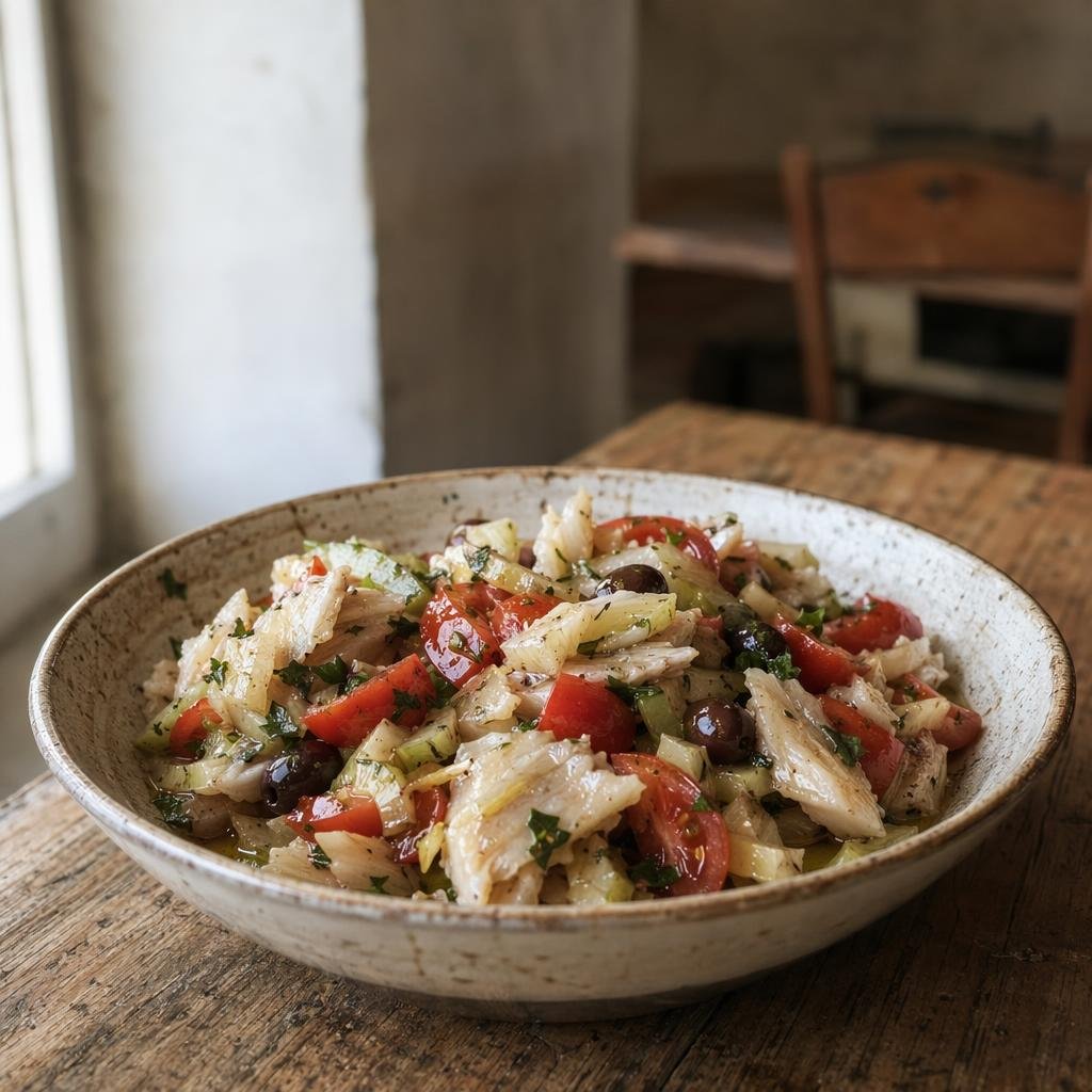 Insalata di stocco alla messinese — piatto tipico di Messina