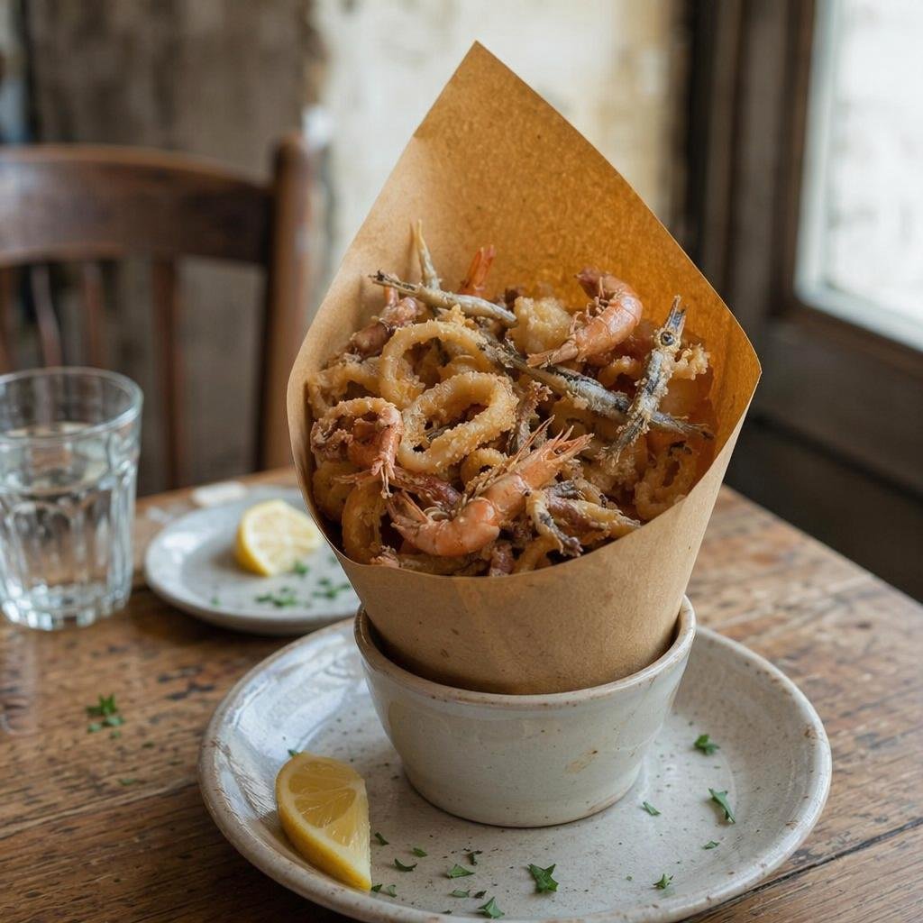 Cuoppo Napoletano (di mare o di terra) — piatto tipico di Napoli