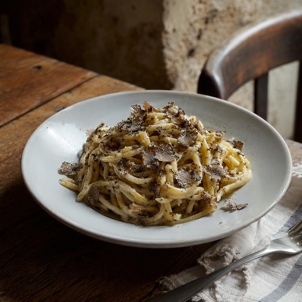 Strangozzi al tartufo nero — piatto tipico di Perugia