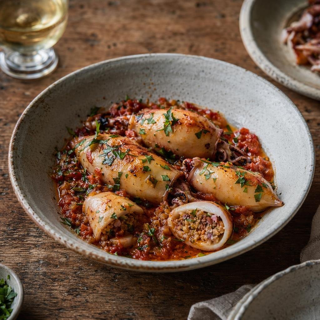 Calamari ripieni alla catalana — piatto tipico di Alghero