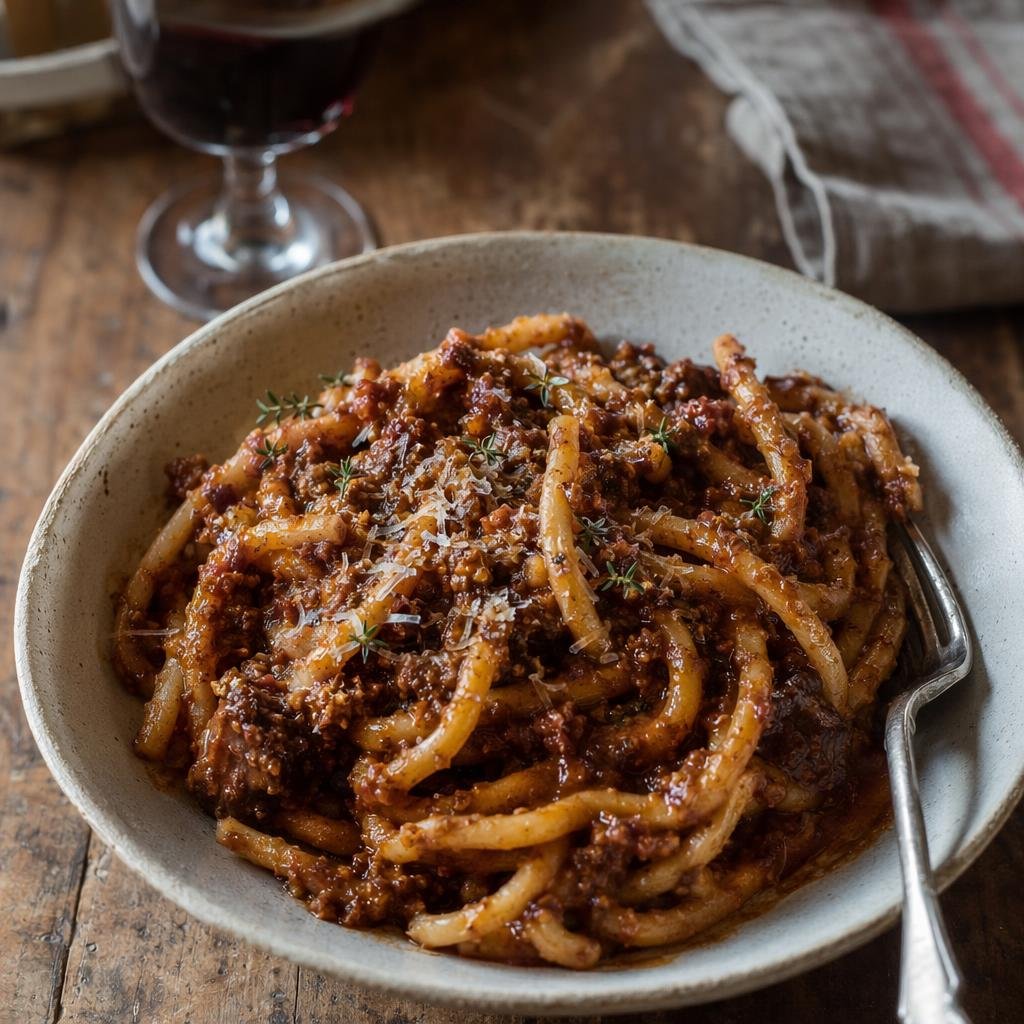 Maccheroni al ferretto con sugo di capra — piatto tipico di Reggio Calabria