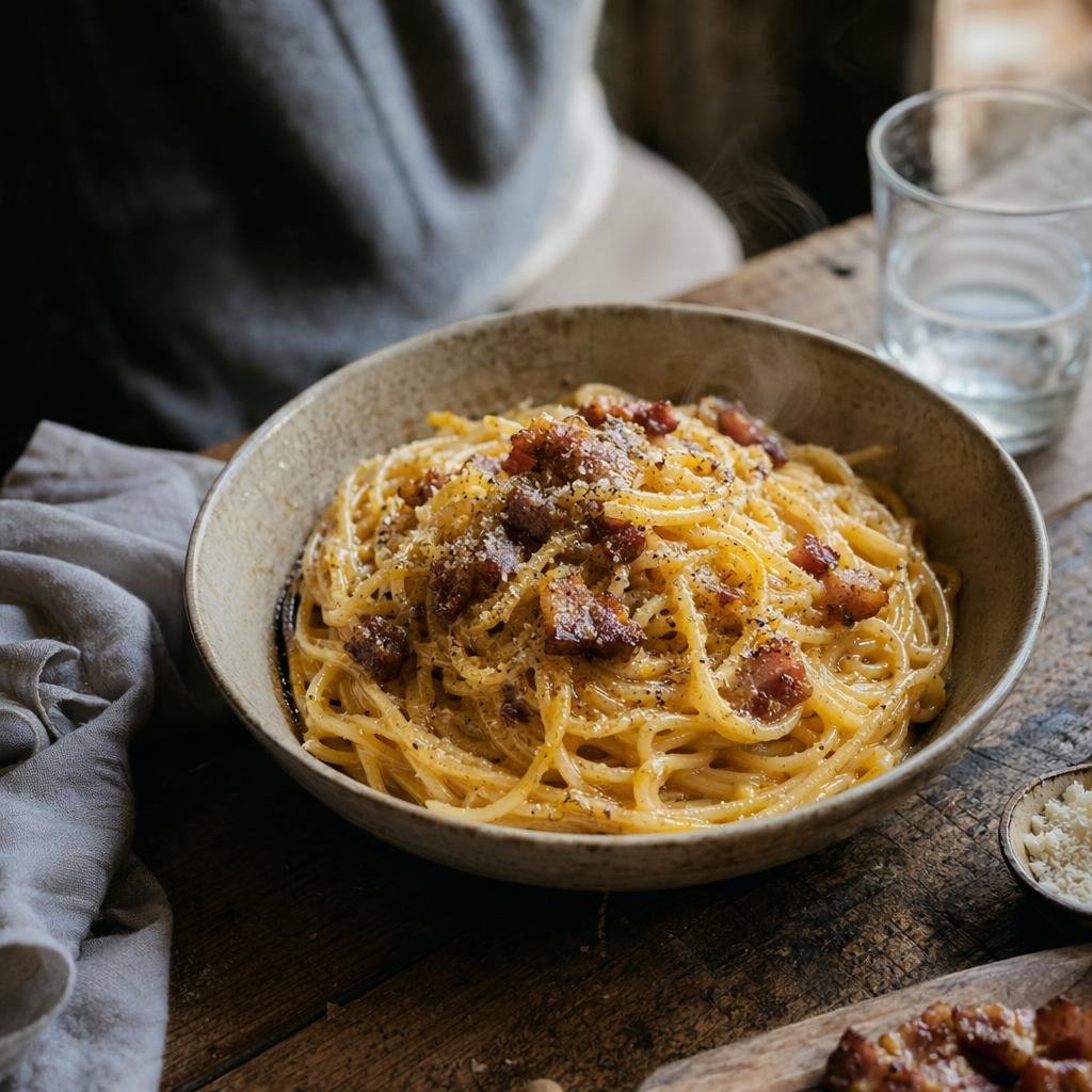 Spaghetti alla Carbonara — piatto tipico di Roma
