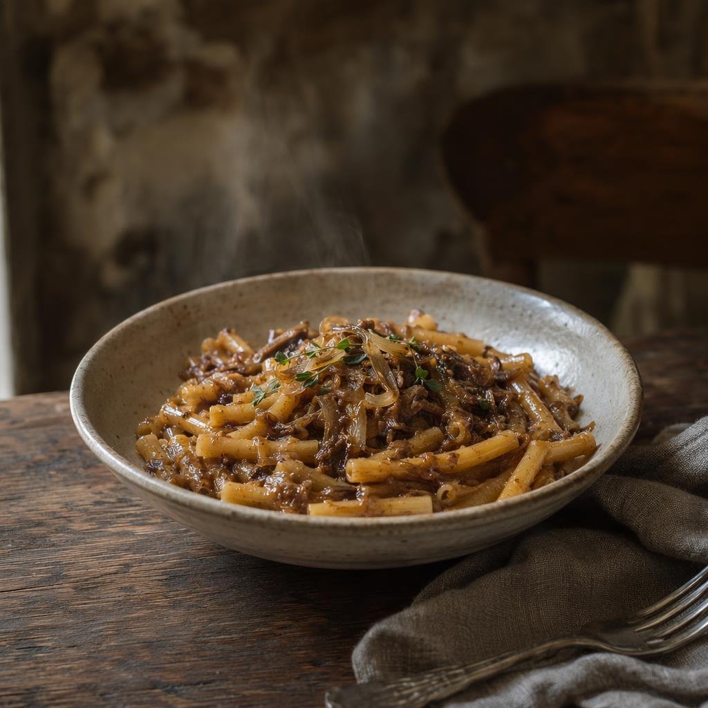 Pasta alla Genovese — piatto tipico di Napoli