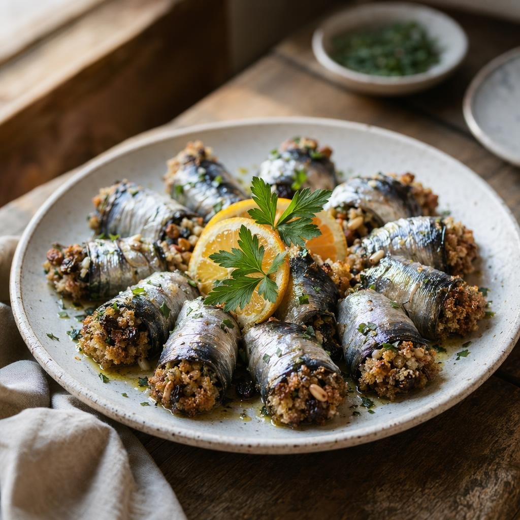 Sarde a beccafico — piatto tipico di Agrigento
