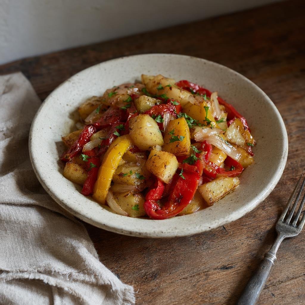 Pimientos y patatas — plato típico de Catanzaro