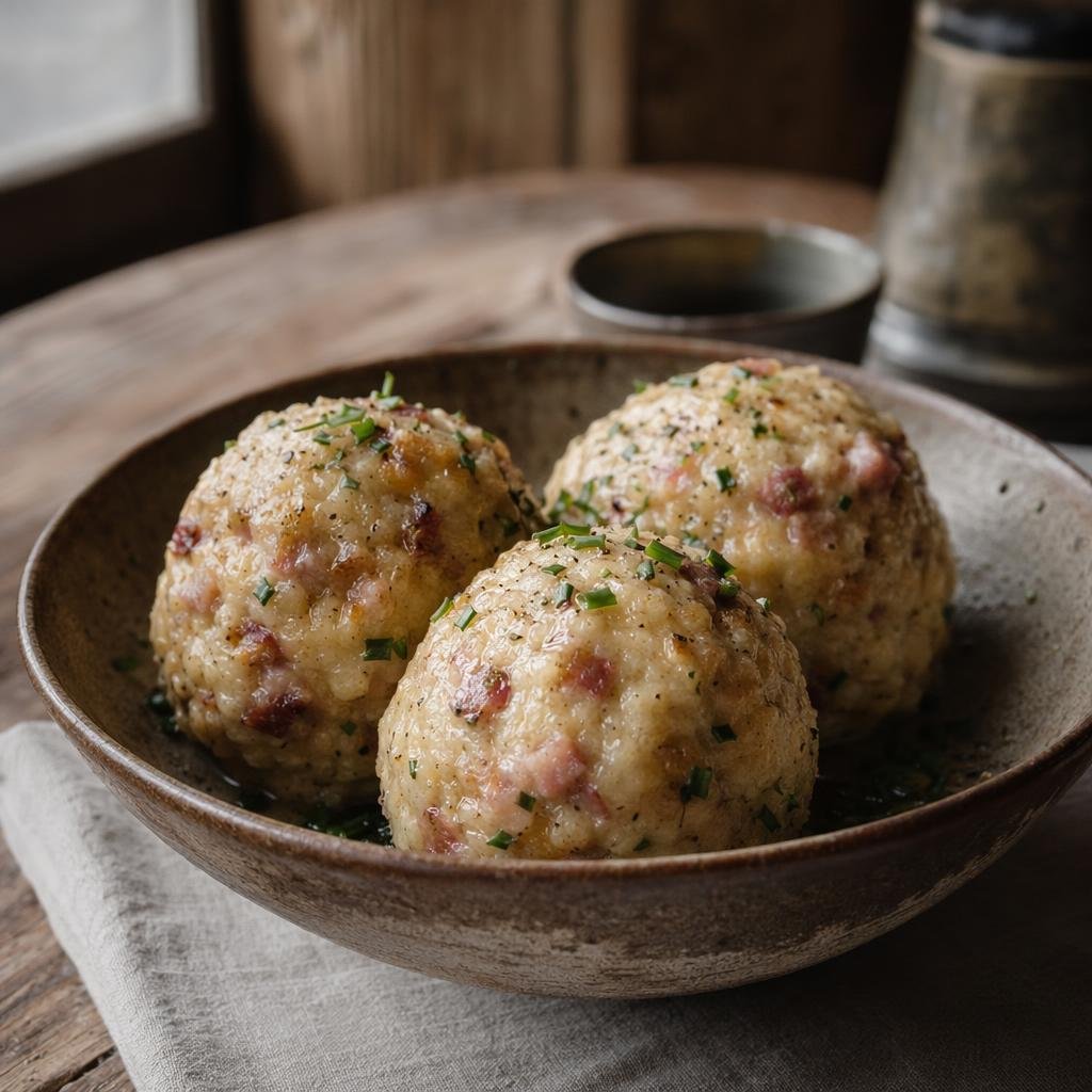 Canederli allo speck (Speckknödel) — Piatto tipico di Bolzano