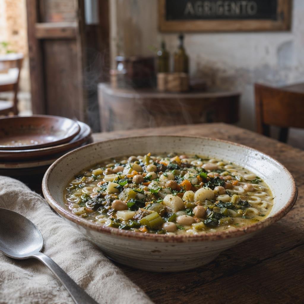 Minestra di San Giuseppe (Virgineddi) — piatto tipico di Agrigento