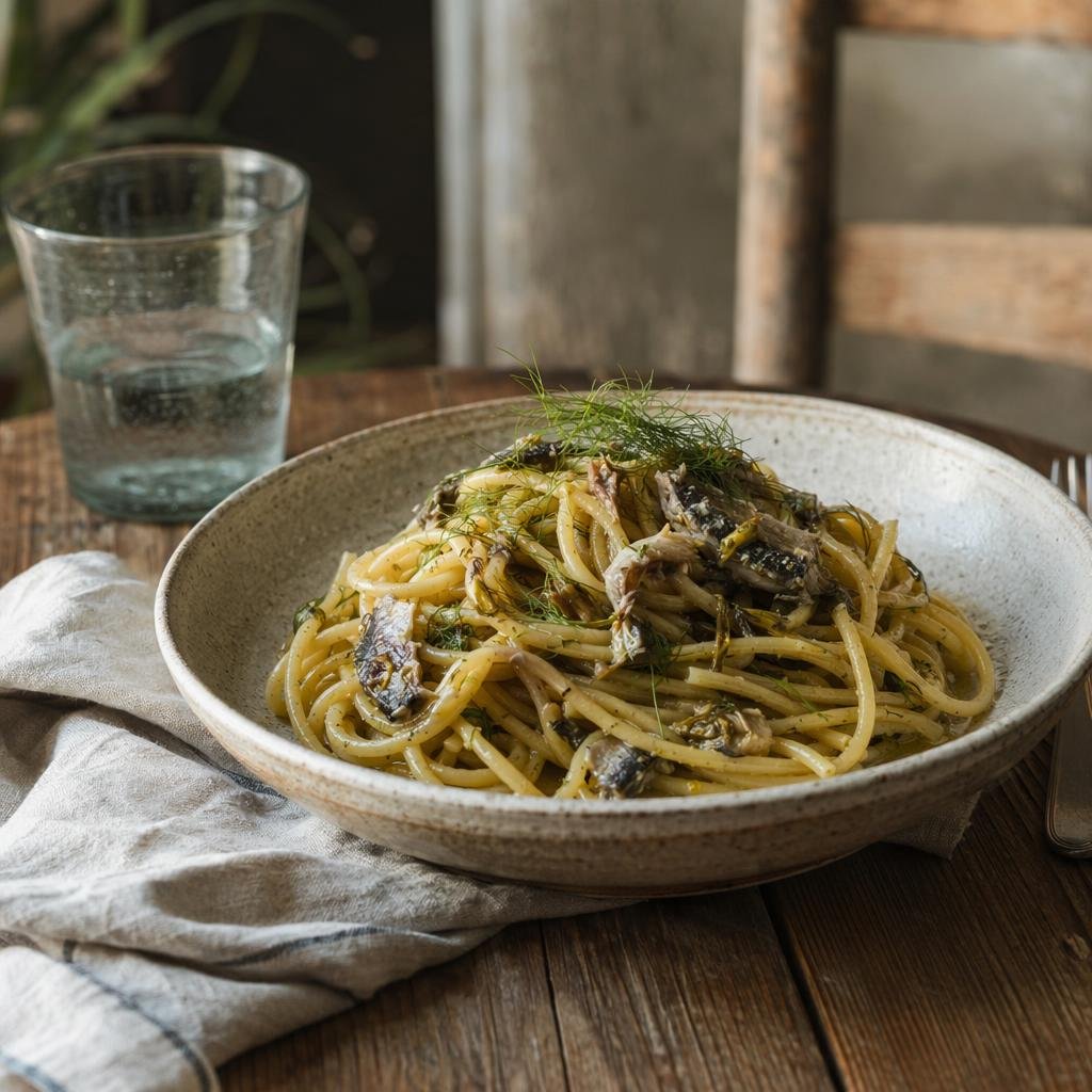 Pasta con finochietto e sarde alla messinese — Piatto tipico di Messina