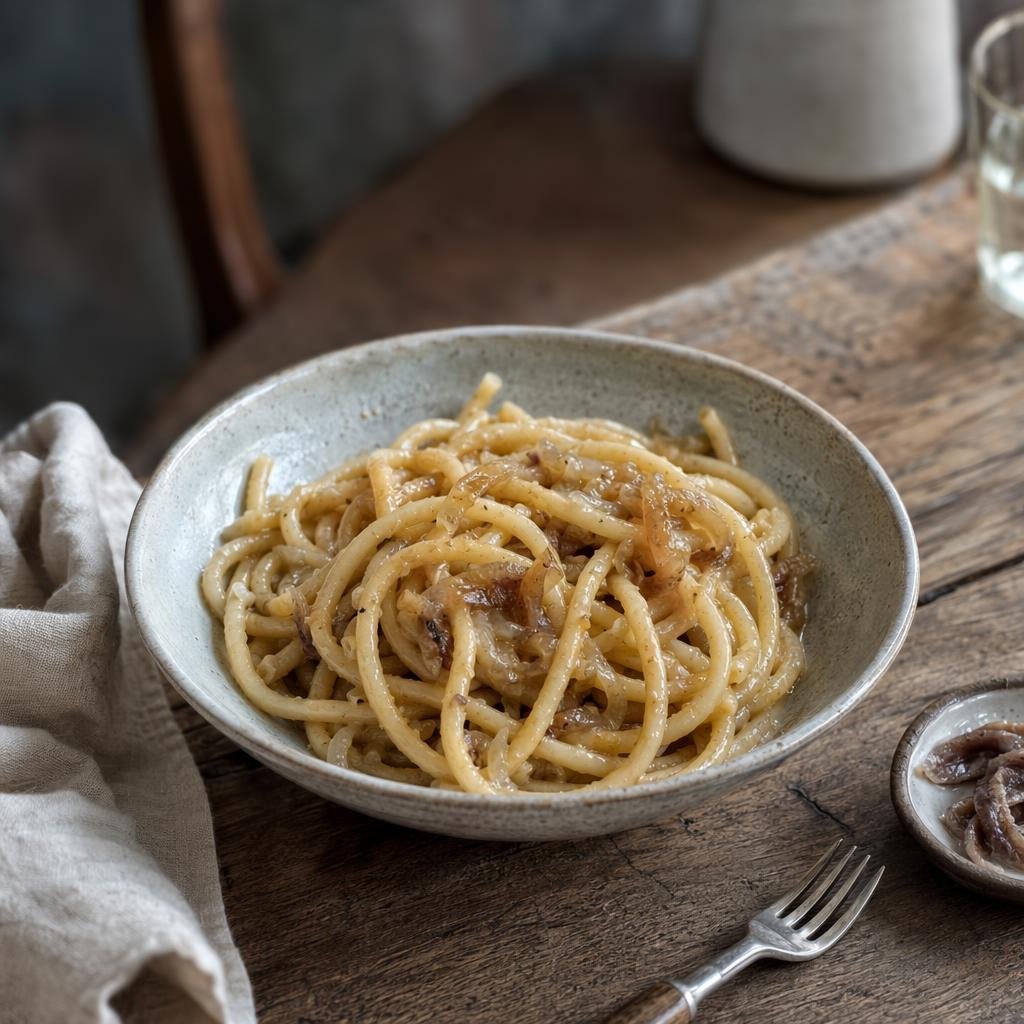 Bigoli in salsa — piatto tipico di Venezia