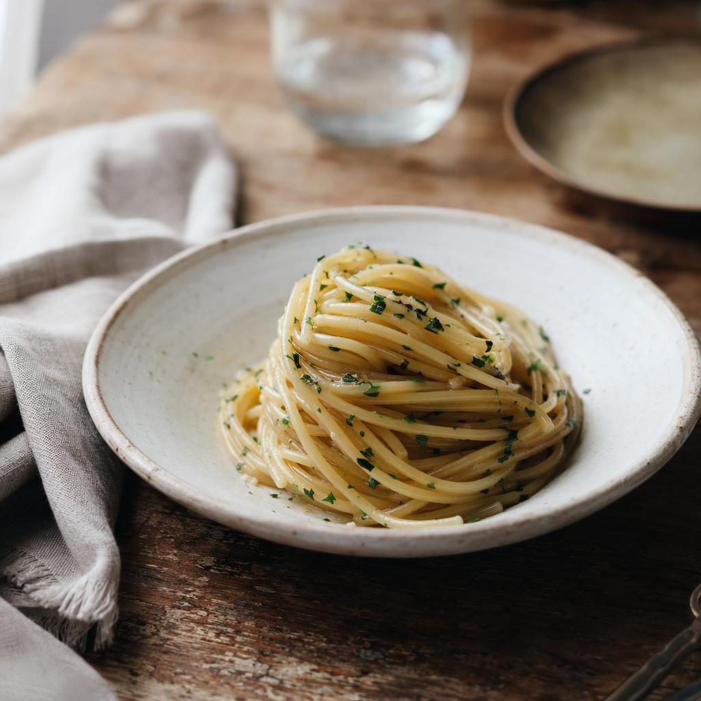 Spaghetti con la colatura di alici di Cetara — typical dish of Salerno