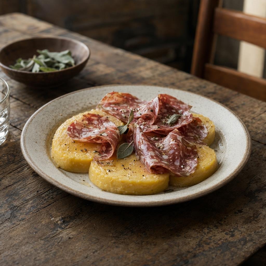 Polenta e soppressa — typical dish of Verona