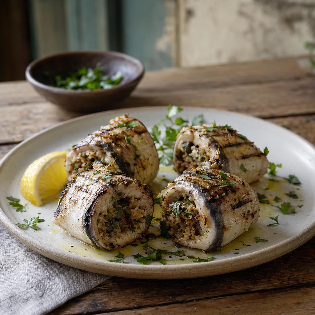 Braciole di pesce spada alla messinese — piatto tipico di Messina
