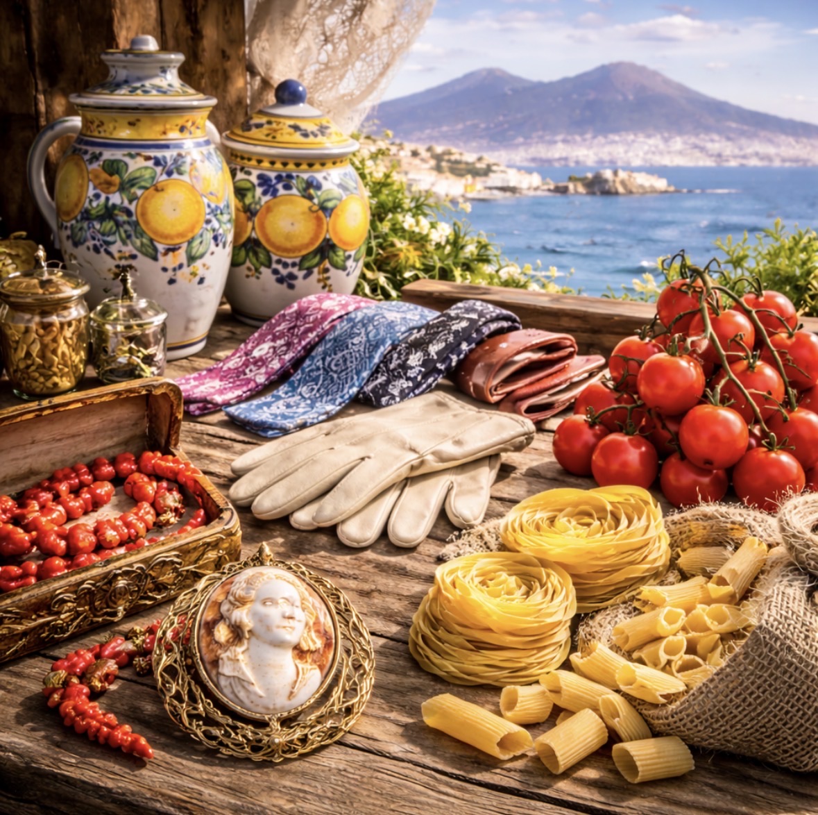 Napoli attraverso le materie: dal corallo al grano