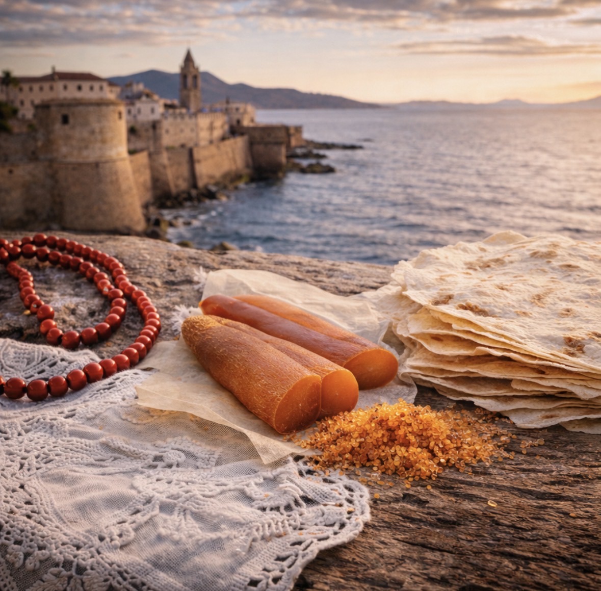 Alghero attraverso le sue materie: mare, filo e cucina